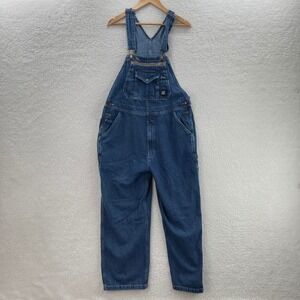 Berne Overalls Mens 42x27* Blue Denim Bibs Work Farm Outdoor Workwear Ranch